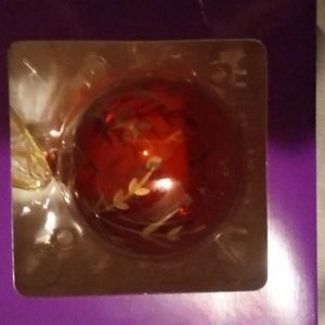 Personalizable family tree Glass Birthstone Christmas Ornament - july Birthstone